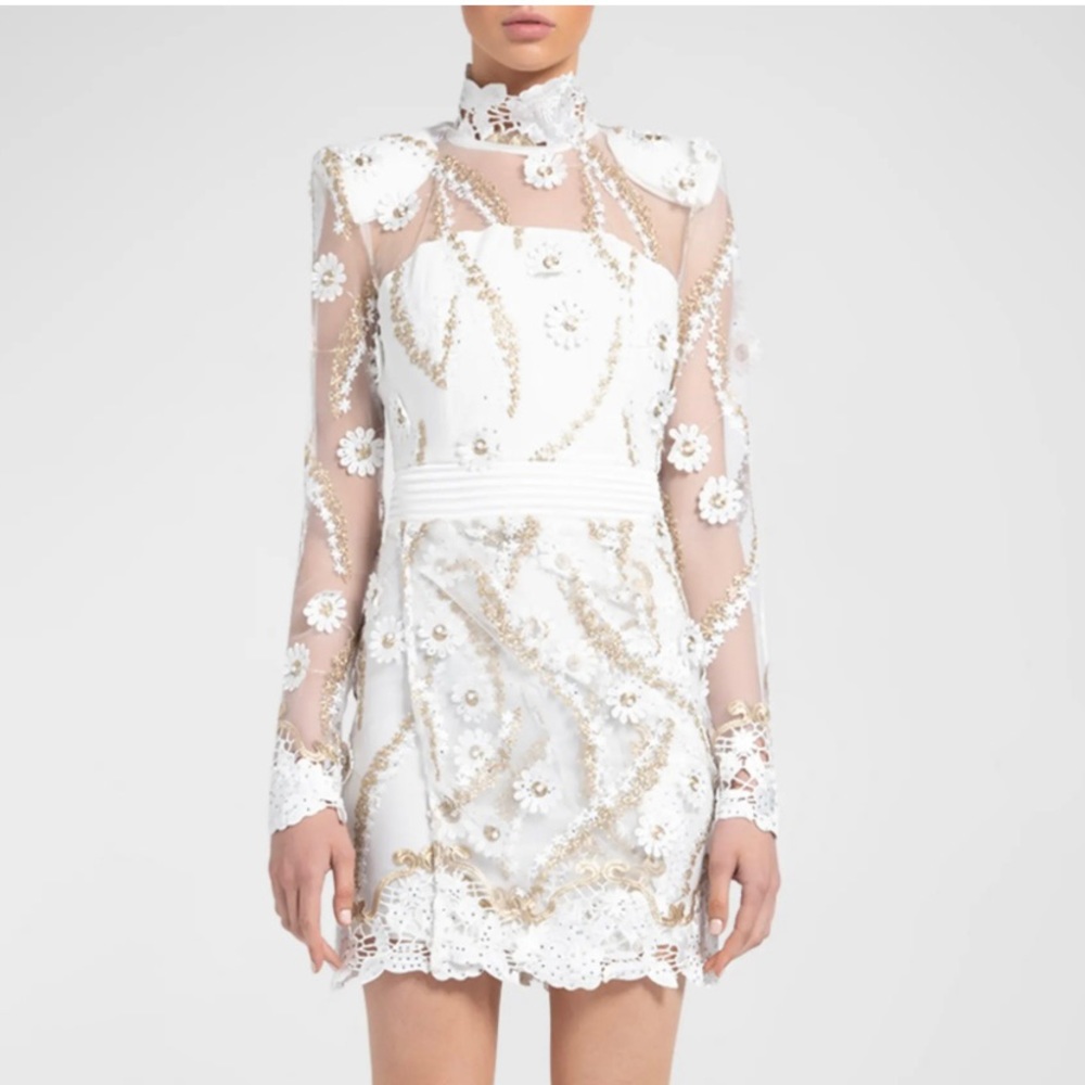 ZHIVAGO “Raise Your Hand Embellished Mini Dress”